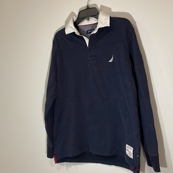 Nautica Rugby. Medium. Navy blue. - Picture 4 of 8